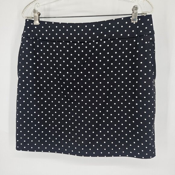Chicos Zenergy Golf Skort Womens 1 Polka Dot Stretch Athletic Pocket Skirt Short - Picture 1 of 14